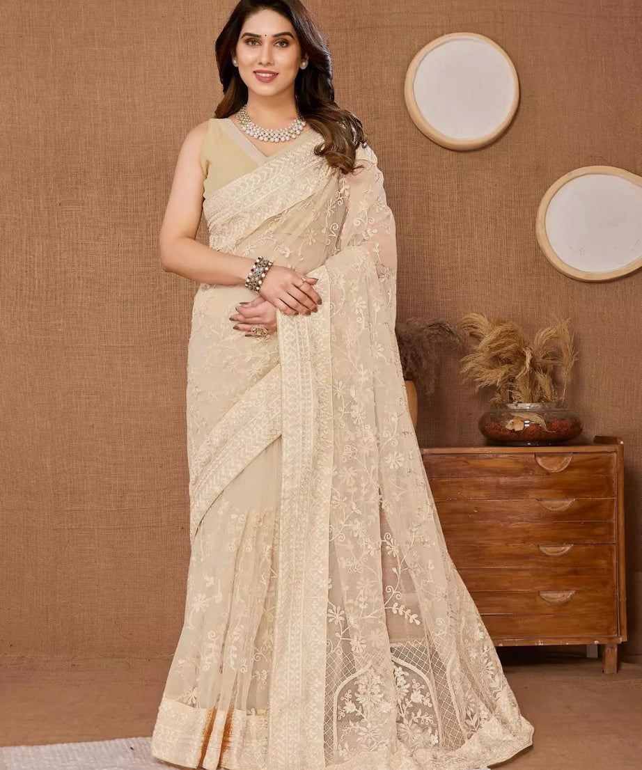 Heavy Soft Net Designer Saree,Party Wedding Classic Sari & Blouse