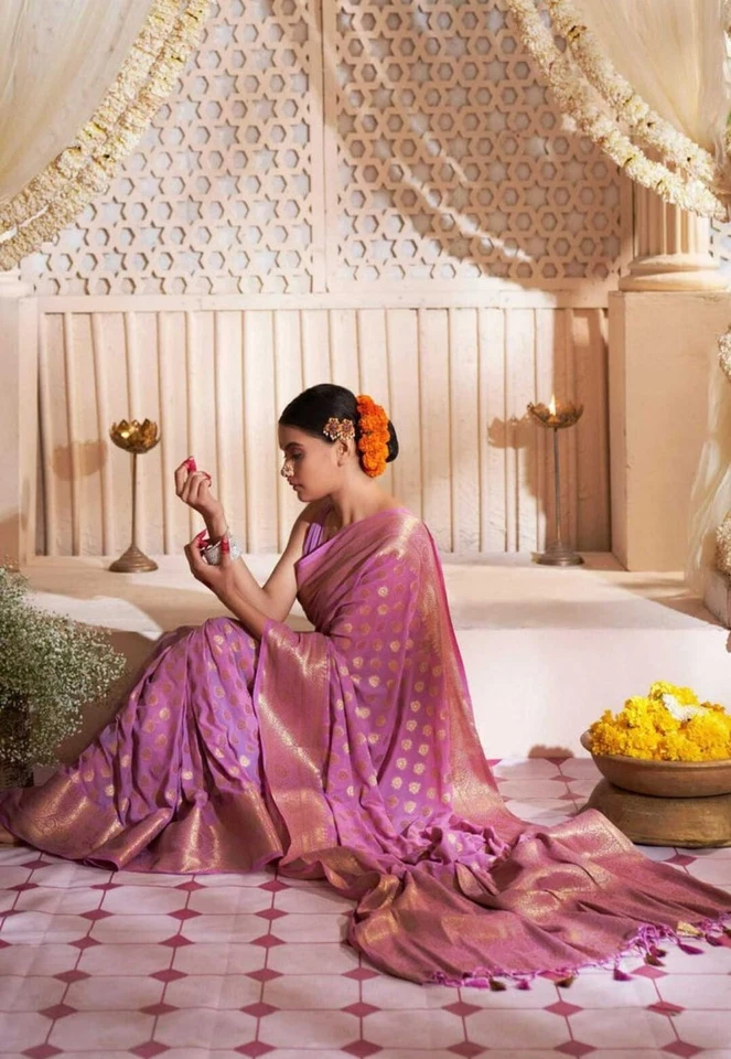 Trending Banarasi Soft Silk Wedding Wear Saree With Blouse 11-KT