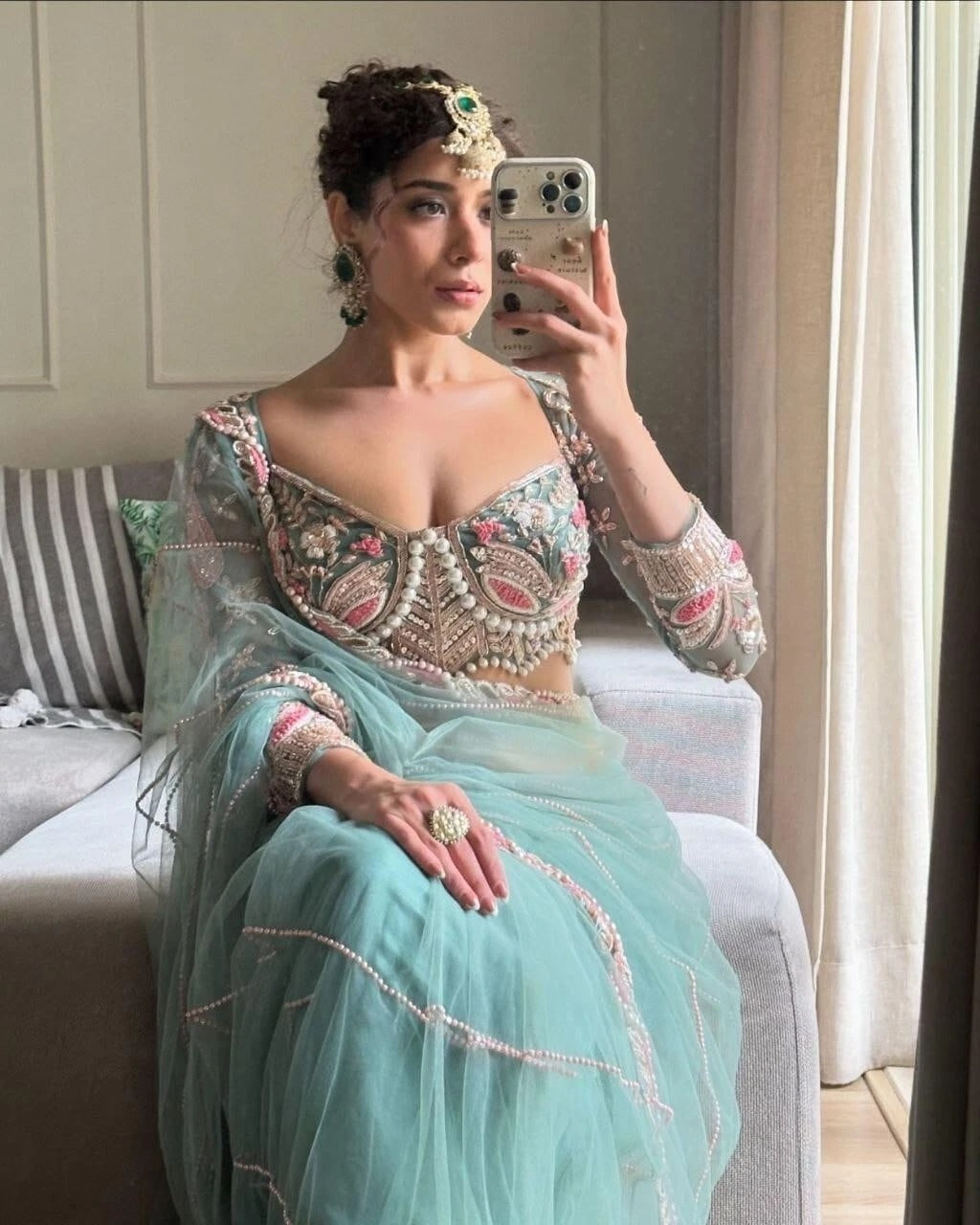 Heavy Soft Net With Embroidery And Sequence Work wedding Party wear Saree And Blouse 11-KK