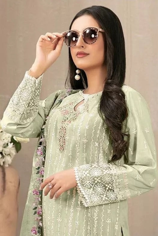 Georgette With Embroidery Sequence Work Top Bottom Dupatta
