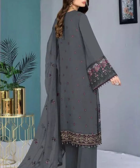 Georgette With Embroidery Stitched Work Salwar Kameez Suit