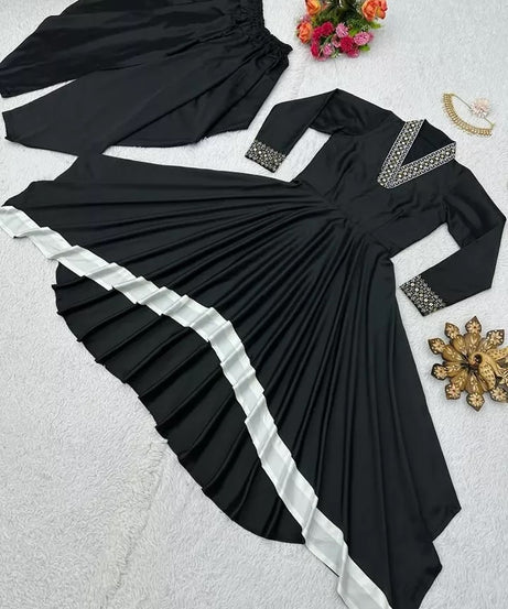 Indian Bollywood Ethnic Silk Suit Dhoti & 2 Piece Set