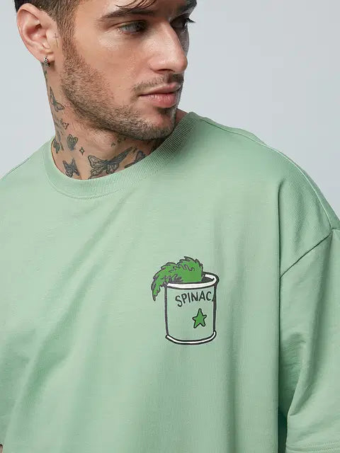 Popeye Spinach Power Oversized T-Shirts