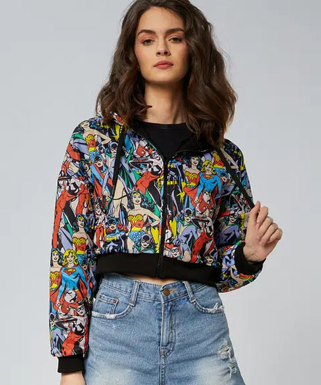 Wonder Woman Reversible Hoodie Women Cropped Oversized Hoodies