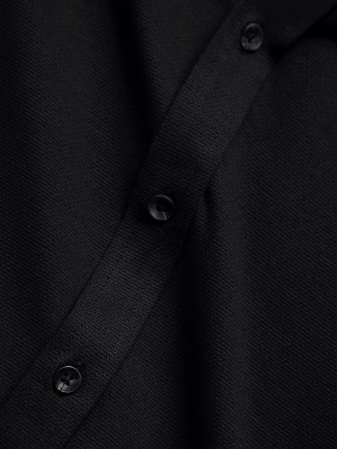 Black Men Textured Shirts