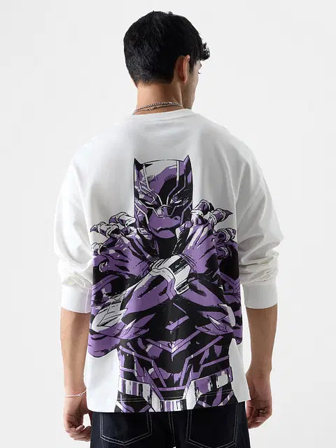 Black Panther The Warrior Oversized Full Sleeve T-Shirts