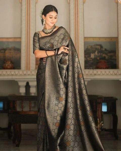 Banarasi Soft Silk Wedding Party Wear Saree,Ethnic Classic Sari With Blouse