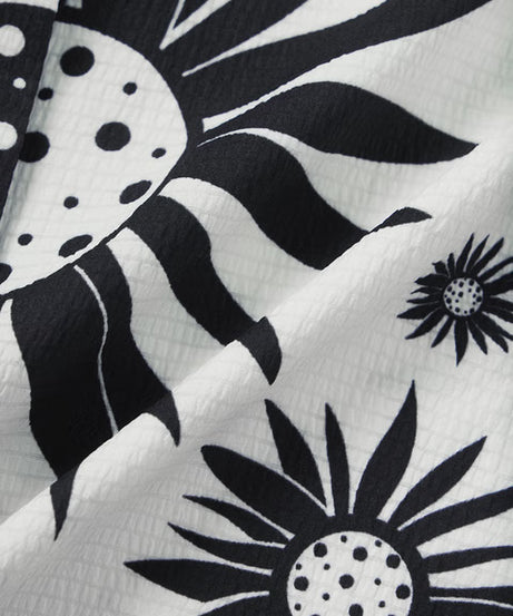 Floral Yin Yang Women Boyfriend Shirts