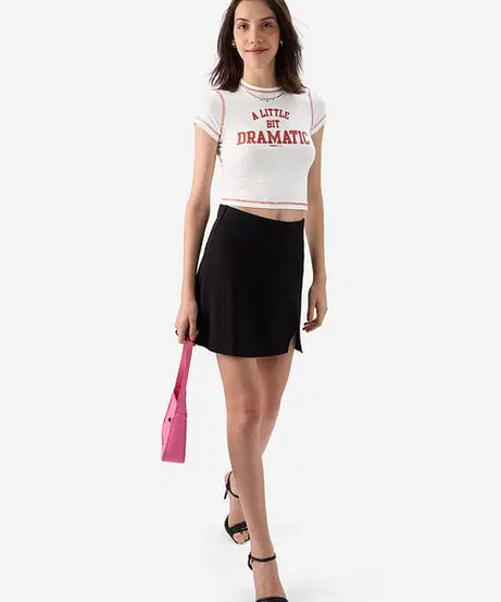 A Little Dramatic Women Cropped Tops