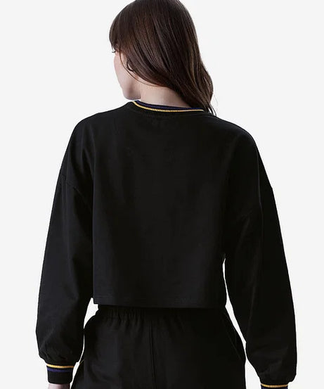 Black & Blue Women Oversized Cropped T-Shirts