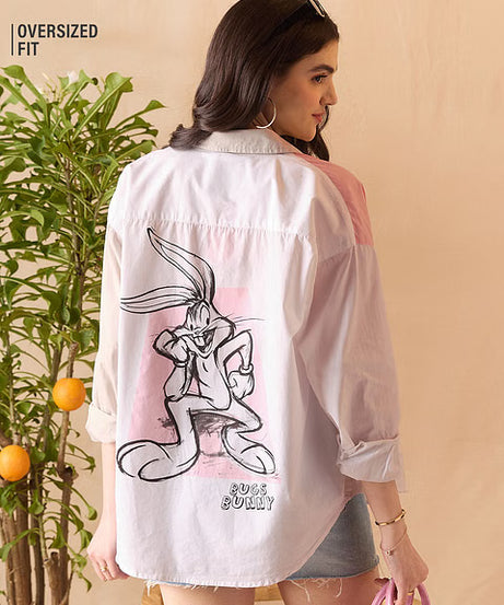 Looney Tunes Bugs Is Back Women Boyfriend Shirts