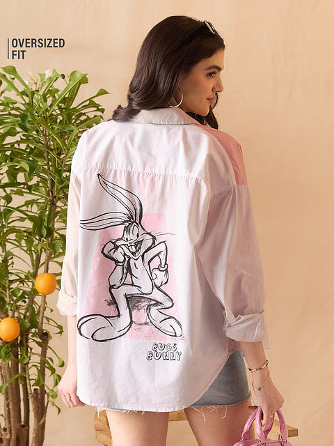 Looney Tunes Bugs Is Back Women Boyfriend Shirts