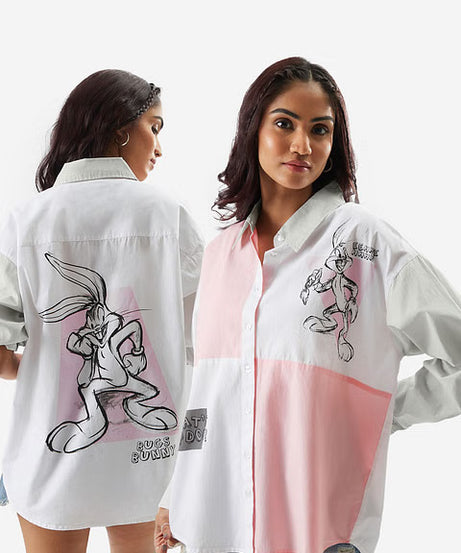 Looney Tunes Bugs Is Back Women Boyfriend Shirts