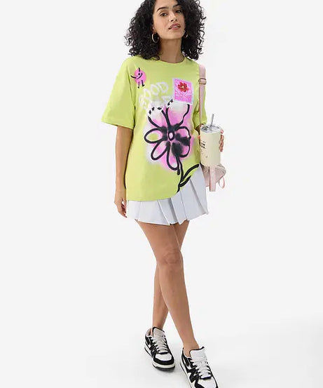 Good Vibes Women Oversized T-Shirts