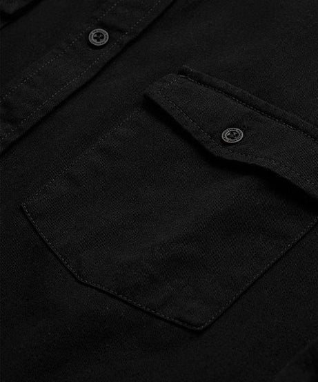 Solids Mystic Black Men Utility Shirts