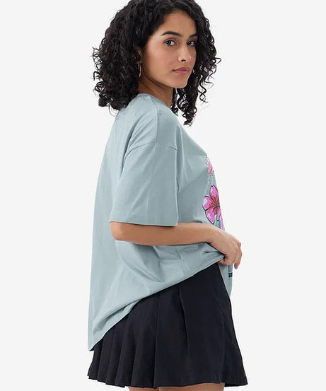 Flower Dragon Women Oversized T-Shirts