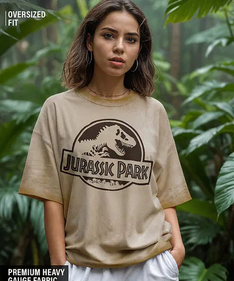 Jurassic Park Logo Boyfriend T-Shirts