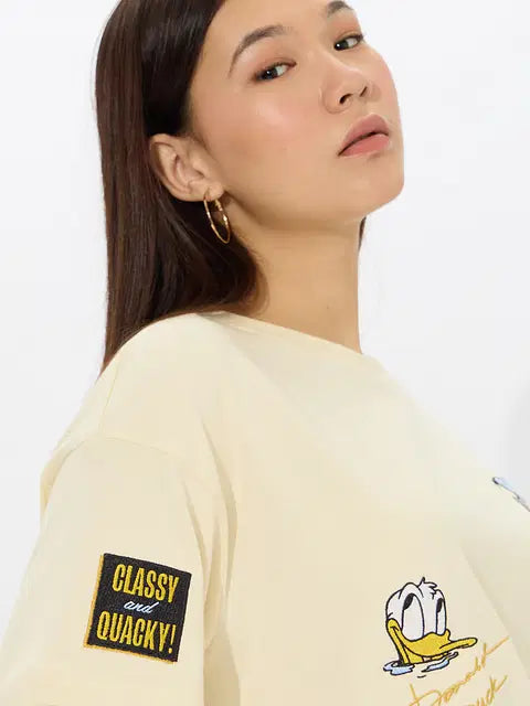 Donald Duck Quack Off Women Oversized T-Shirts