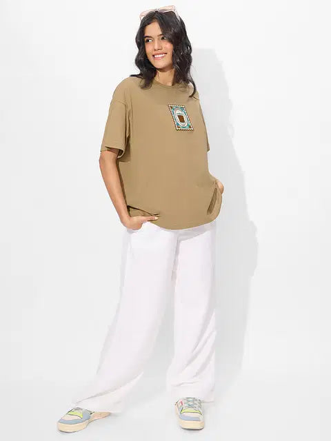 Chai Stamp Women Oversized T-Shirts