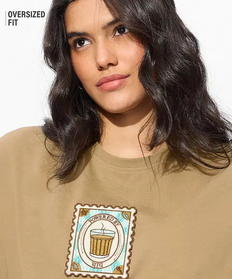 Chai Stamp Women Oversized T-Shirts