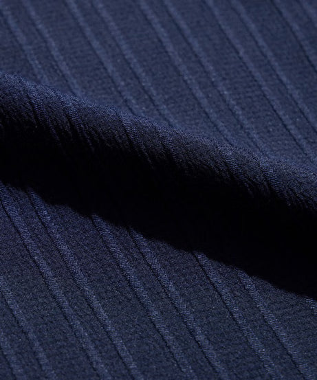 Solids Rich Navy Blue Men Textured Shirts