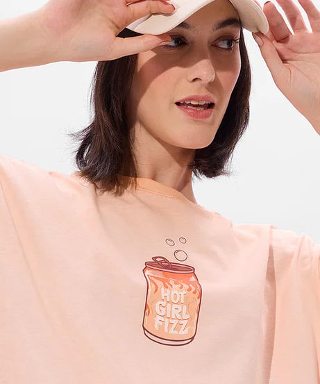 Hot Girl Fizz Women Oversized T-Shirts