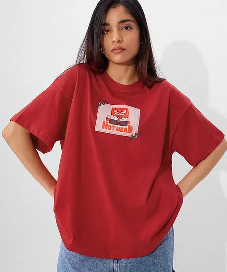 Inside Out Anger Women Oversized T-Shirts