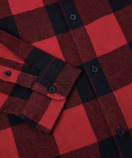 Plaid Black And Red Men Relaxed Shirts