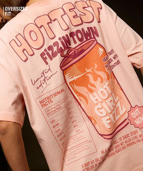 Hot Girl Fizz Women Oversized T-Shirts