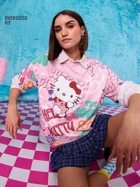 Hello Kitty  The Most Fun Women Oversized T-Shirts
