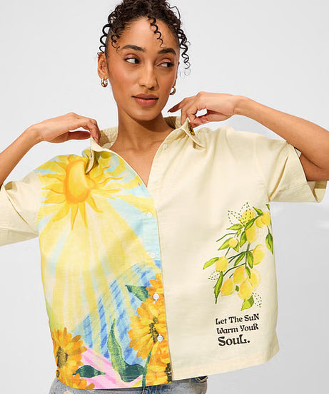 Cotton Linen Sunshine Women Holiday Shirts