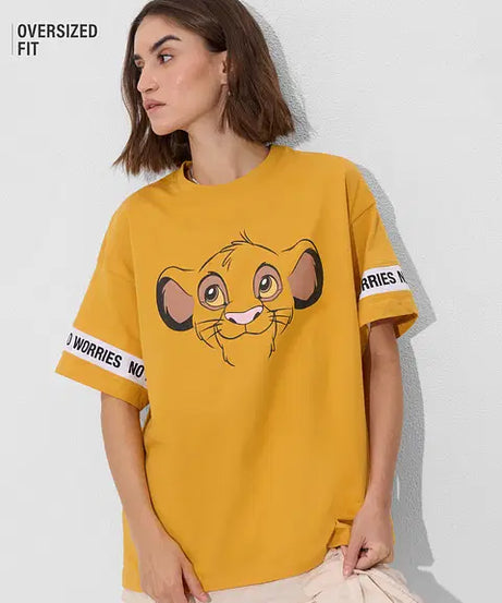 The Lion King Super Simba Women Oversized T-Shirts