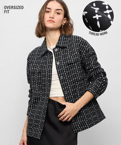 Textured Black Women Shackets