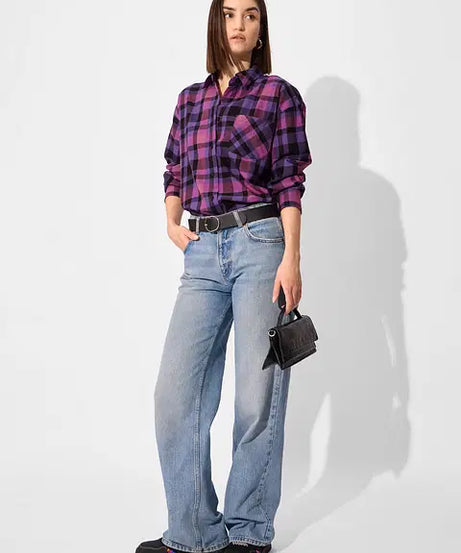 Petunia Plaid Women Boyfriend Shirts