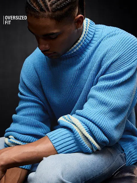 Solids Powder Blue Pullovers