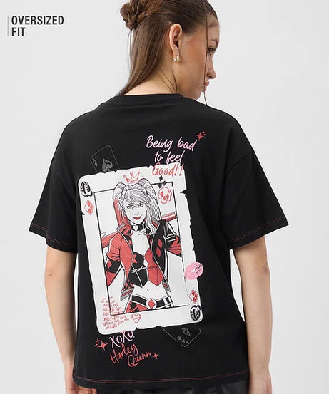 Harley Quinn Queen Of Mischief Women Oversized T-Shirts