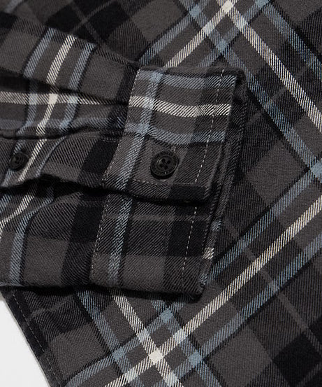 Plaid Greyscale Men Utility Shirts