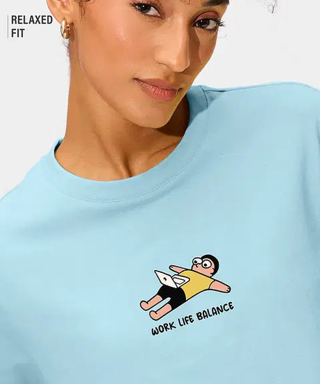 Relaxed T-Shirt Work Life Balance Women Relaxed Fit T-Shirts