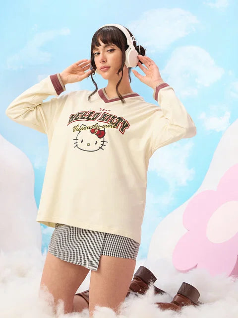 Hello Kitty  Viciously Cute Women Full Sleeve T-Shirts