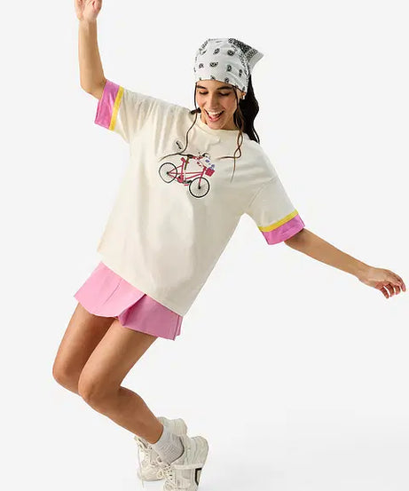Wildly Happy Women Oversized T-Shirts