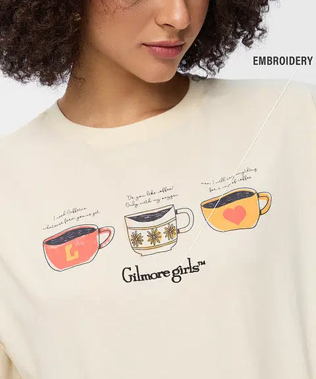 Coffee Cups Women Oversized T-Shirts