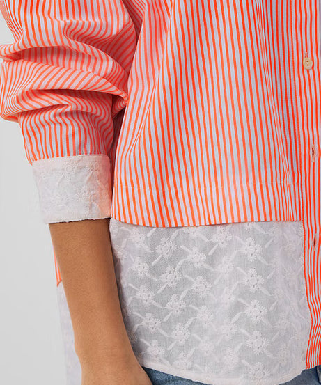 Striped Cider Women Boyfriend Shirts