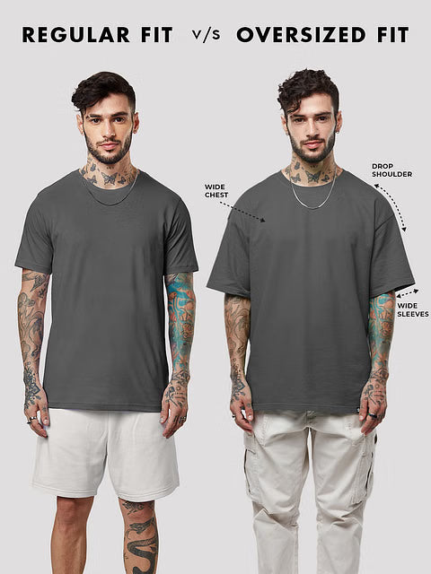 Solids Powder Blue Oversized T-Shirts