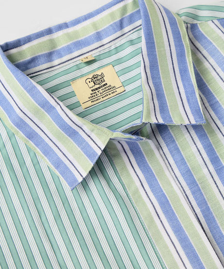 Stripe Siesta Women Boyfriend Shirts