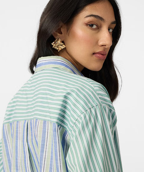Stripe Siesta Women Boyfriend Shirts