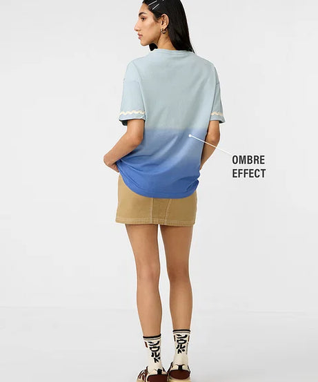 Ombre Sea Breeze Women Oversized T-Shirts