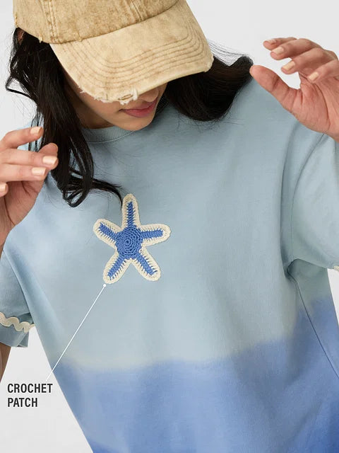 Ombre Sea Breeze Women Oversized T-Shirts