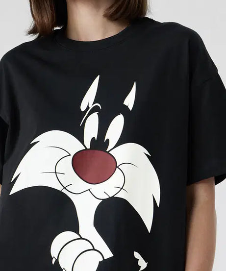 Looney Tunes Sylvester Women Oversized T-Shirts