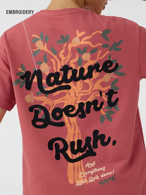 Bloom Slow Down Women Oversized T-Shirts