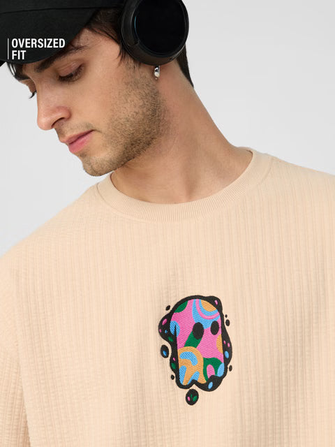 Textured T-shirt  Mr. Souls Splatter Oversized T-Shirts